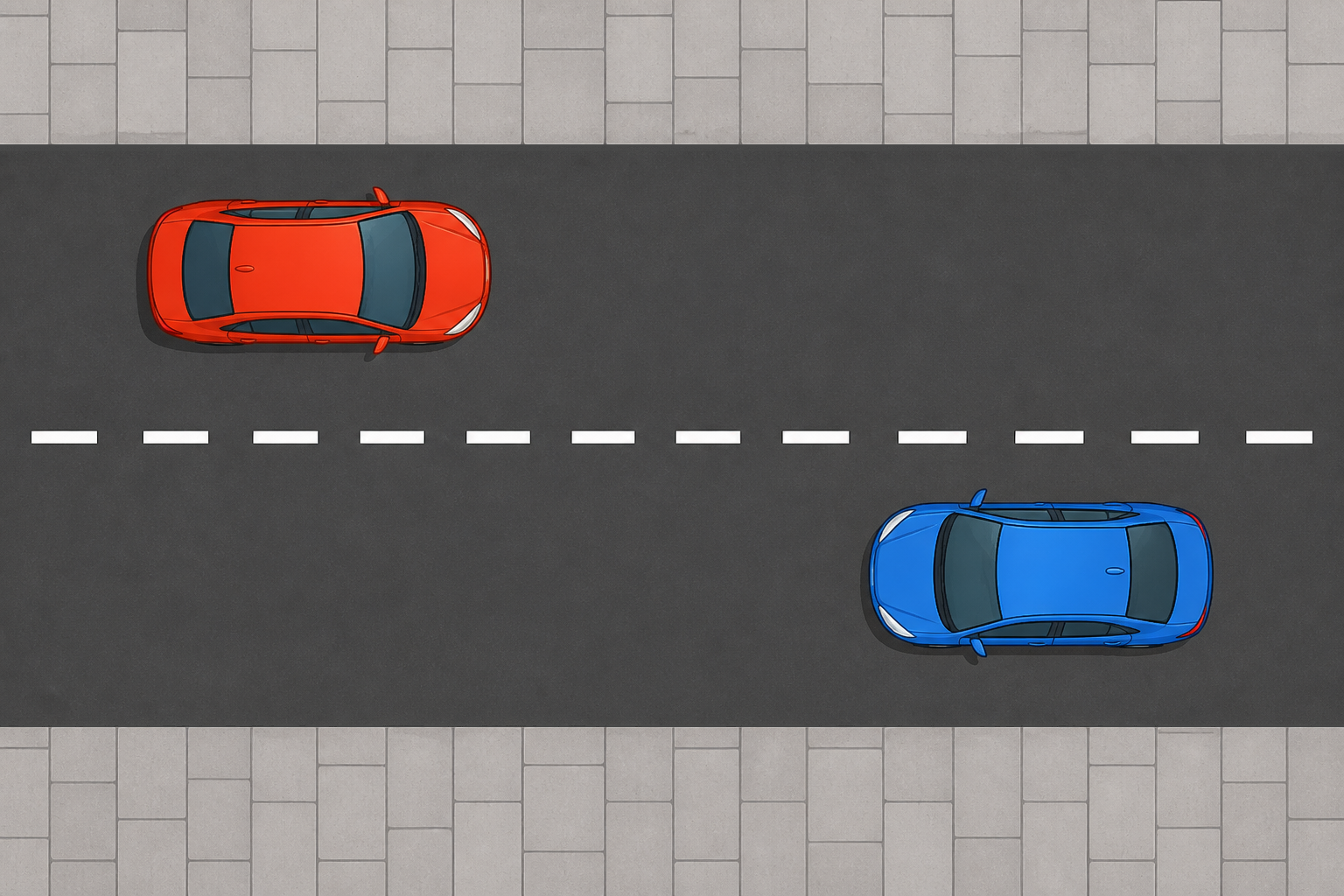Illustration of a Hong Kong road