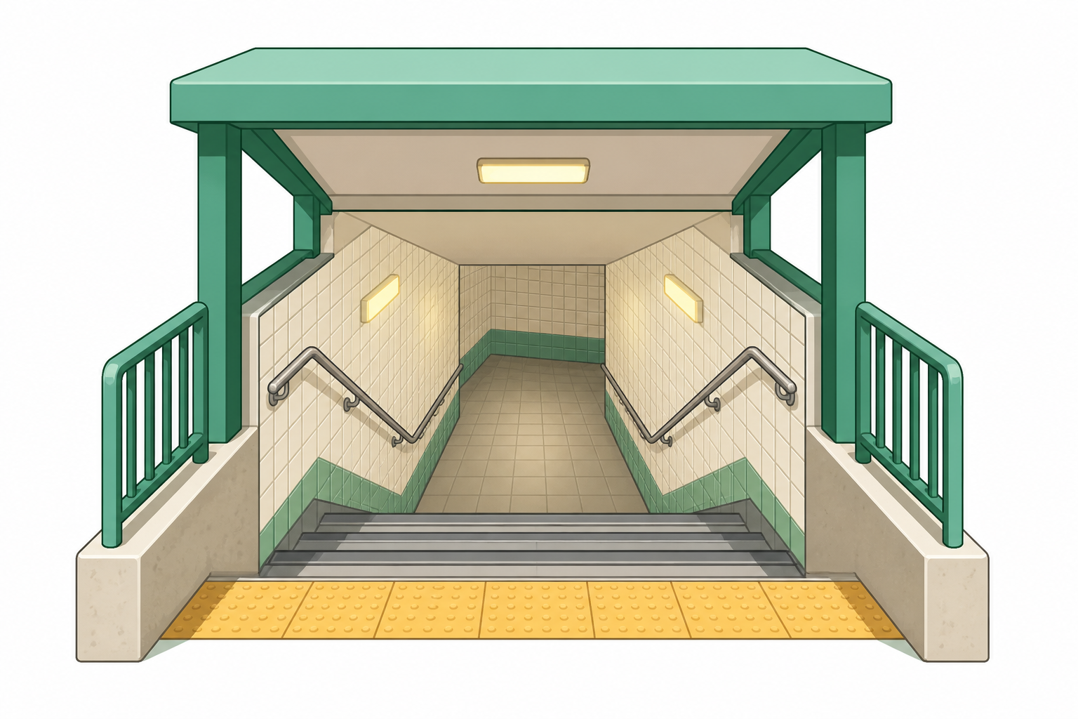 Illustration of a Hong Kong pedestrian subway