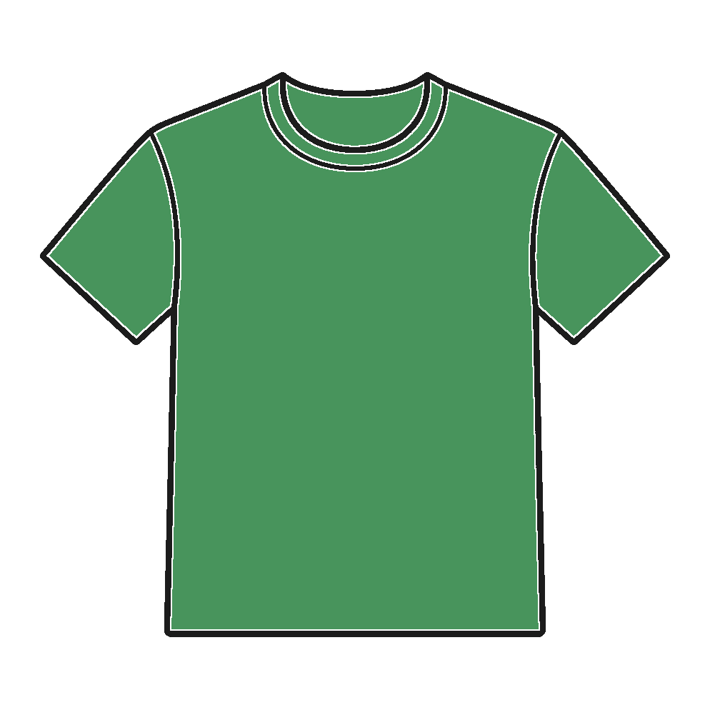 green T-shirt